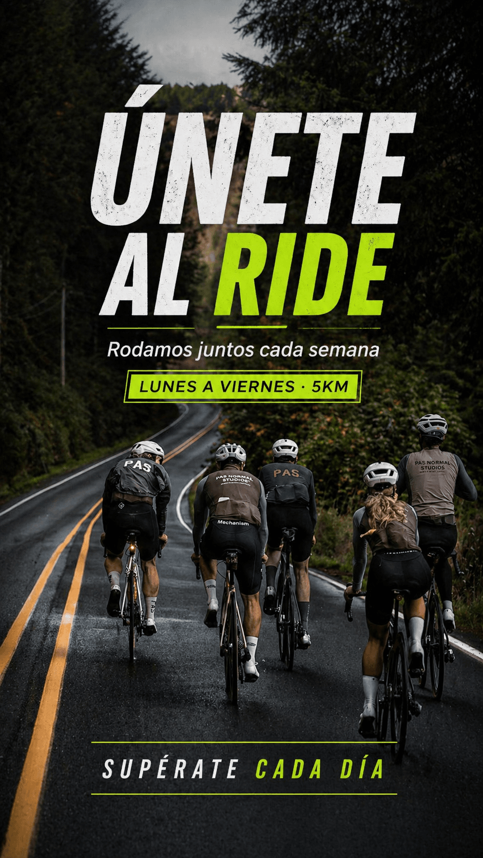 "Únete al Ride. Rodamos juntos cada semana 🚴"