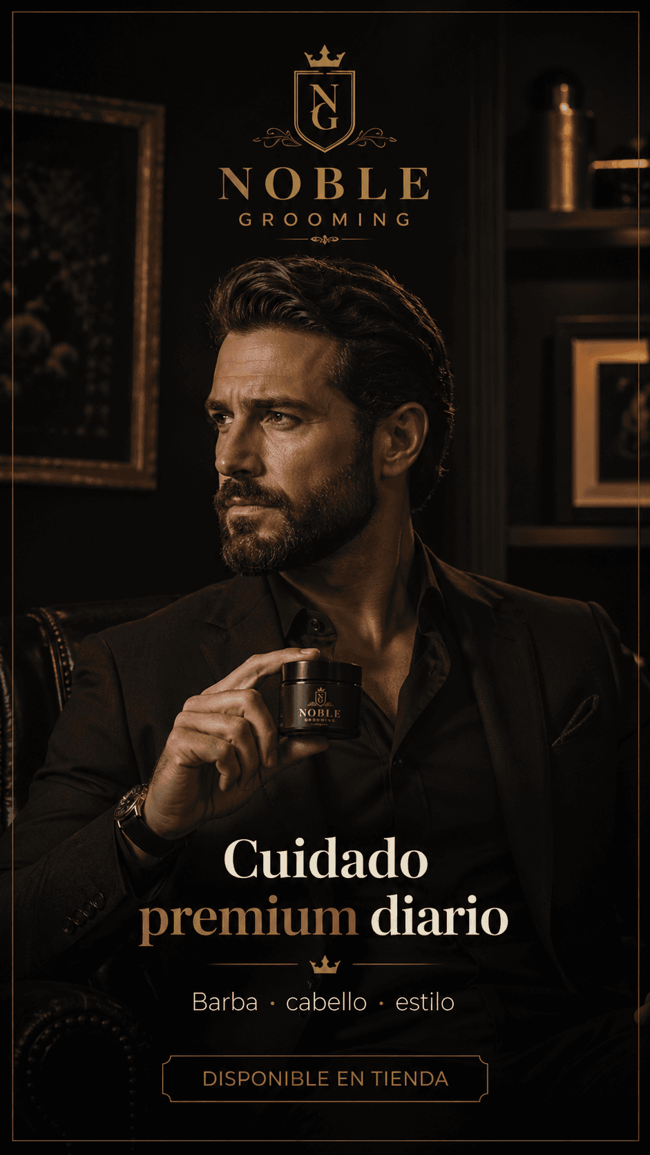 "Barba, cabello y estilo. Para el hombre que cuida cada detalle."