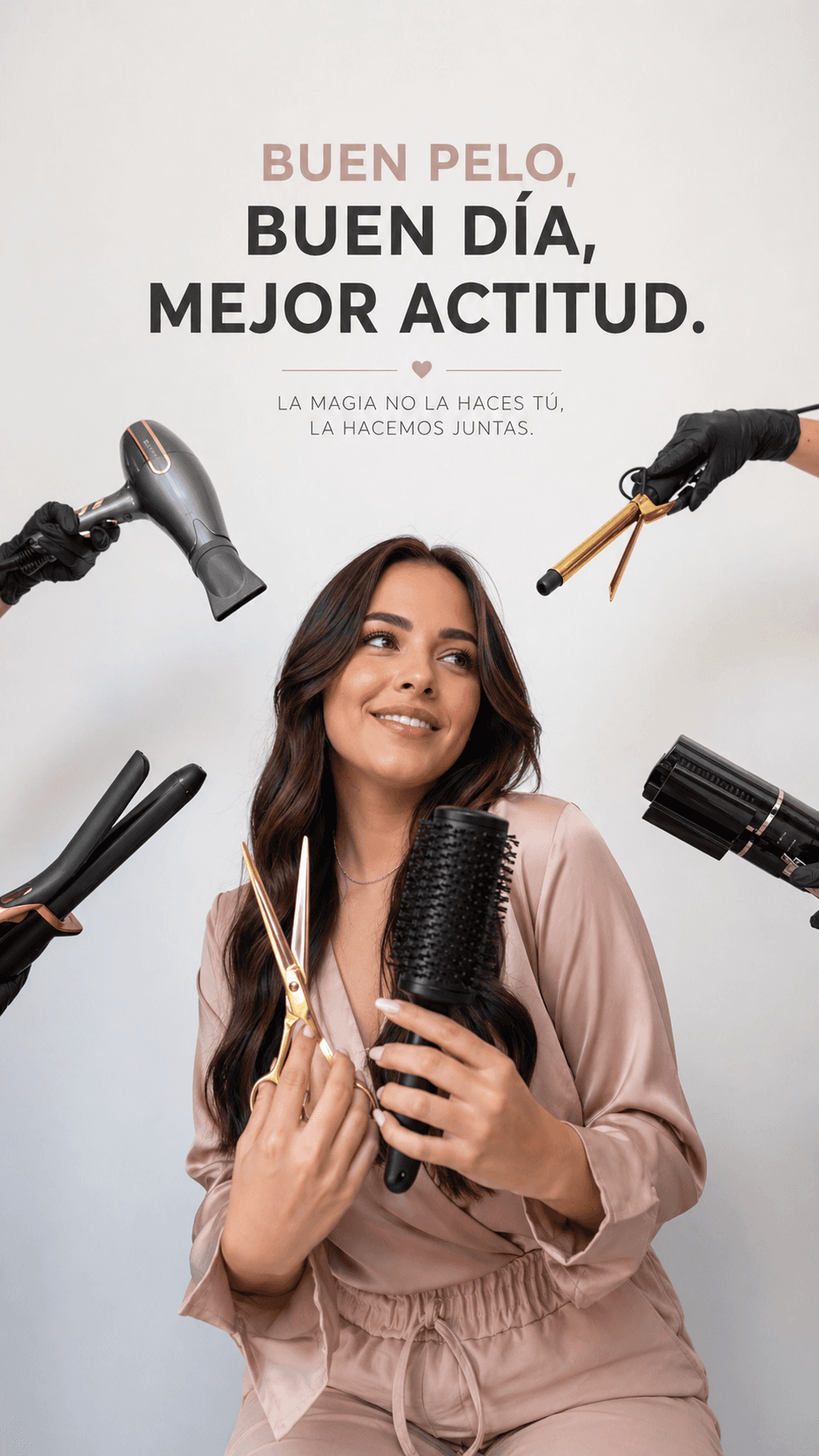 "Buen pelo = mejor día. Reserva online en 1 minuto 💇♀️"